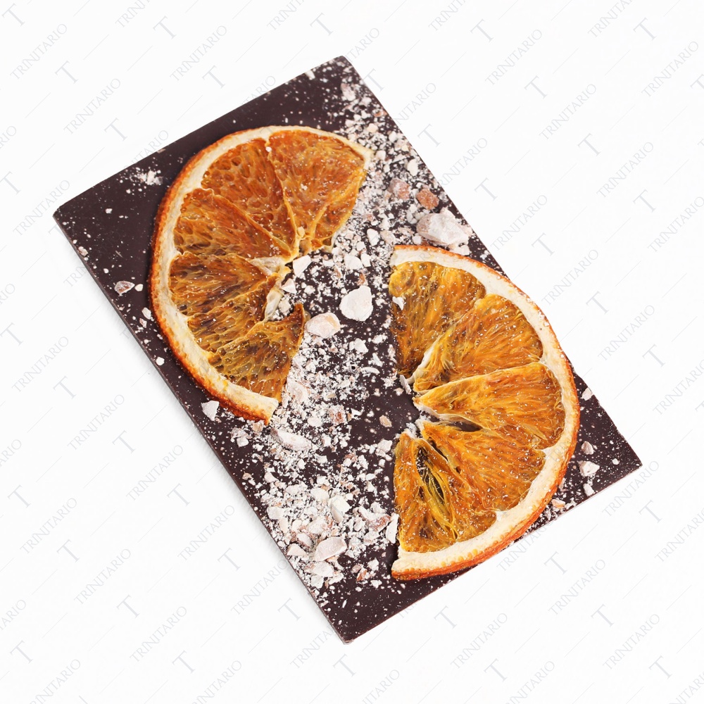 Темный шоколад с апельсином и фундуком 75 г фото 2